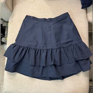 J. Crew Dark Blue Tiered Mini Skirt Size 4